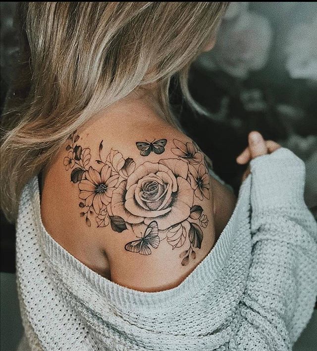 98 Great Feminine Shoulder Tattoo Pictures