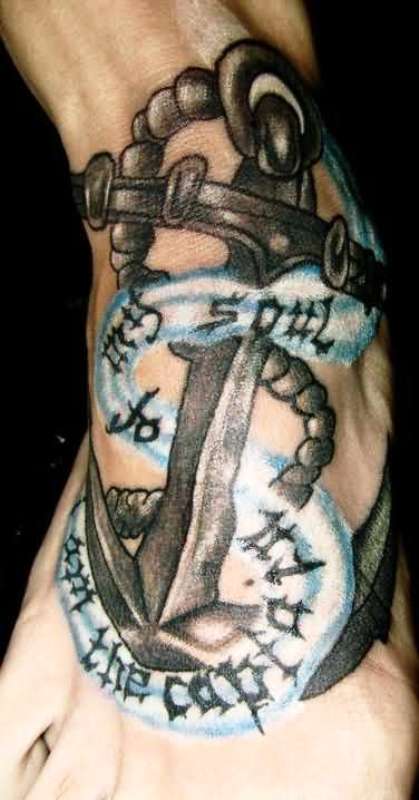 100 Excellent Anchor Foot Tattoo Ideas