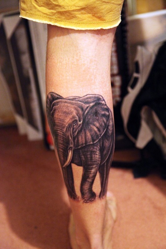 34 Elegant Elephant Leg Tattoo Images